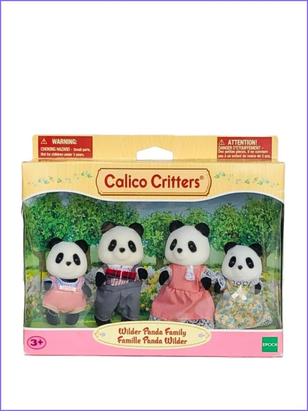 Calico Critters Wilder Panda Family New in Box